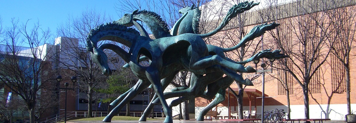 Wild horses sculpture at Drexel